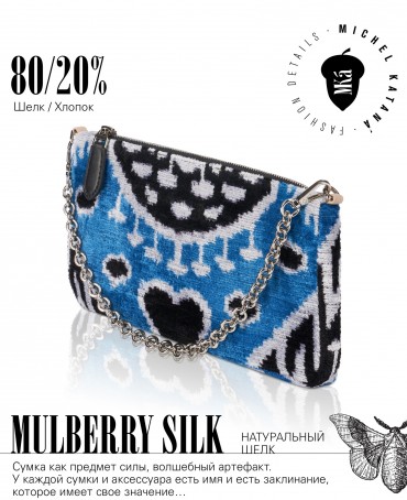 Клатч-конверт-косметичка из Шелка Женский CAERULEUS CORDIS!_Thiny/S